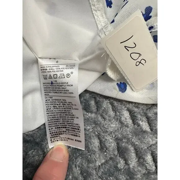 Banana Republic Floral Tiered Gauze Ruffle Dress Size 6 MSR $89.99 Blue Flowers - Picture 10 of 11